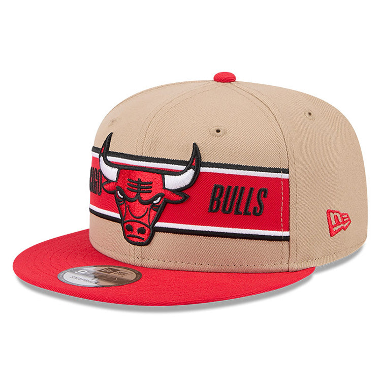 Chicago Bulls NBA 2024 Draft Red on Camel 9FIFTY Snapback Adjustable Cap