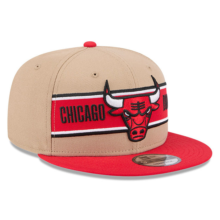 Chicago Bulls NBA 2024 Draft Red on Camel 9FIFTY Snapback Adjustable Cap