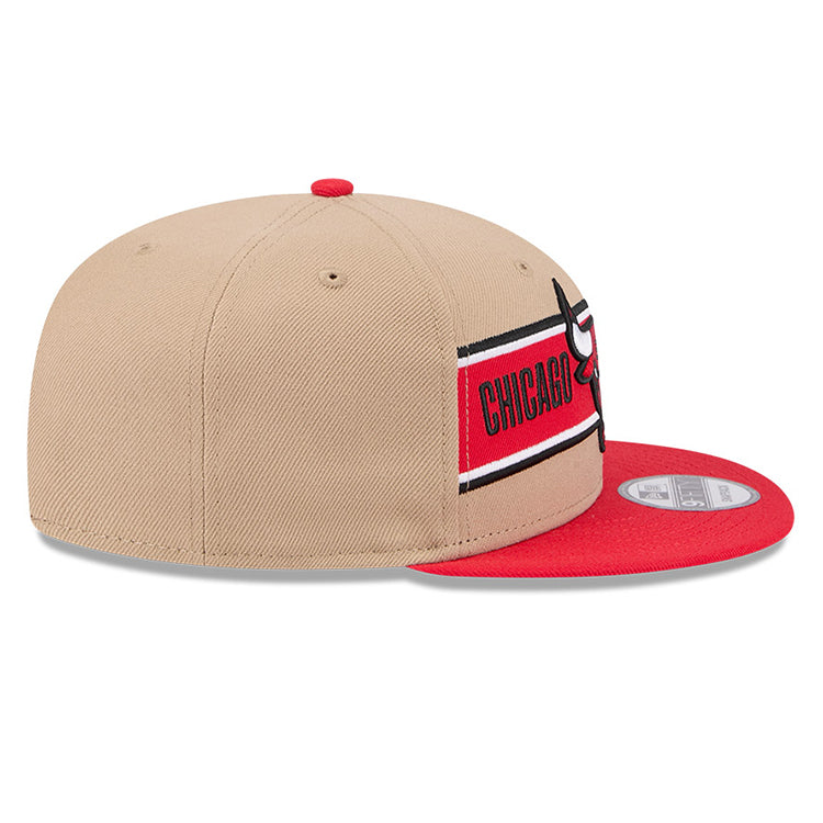 Chicago Bulls NBA 2024 Draft Red on Camel 9FIFTY Snapback Adjustable Cap