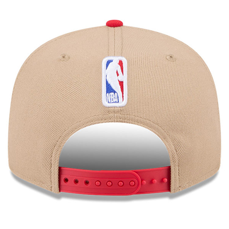 Chicago Bulls NBA 2024 Draft Red on Camel 9FIFTY Snapback Adjustable Cap