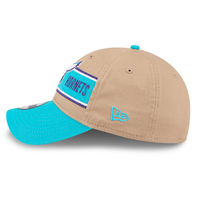 Charlotte Hornets NBA 2024 Draft Turquoise on Camel 9TWENTY Adjustable Cap