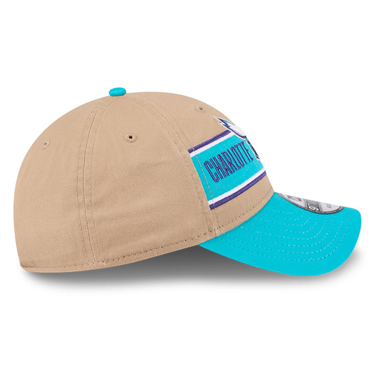 Charlotte Hornets NBA 2024 Draft Turquoise on Camel 9TWENTY Adjustable Cap