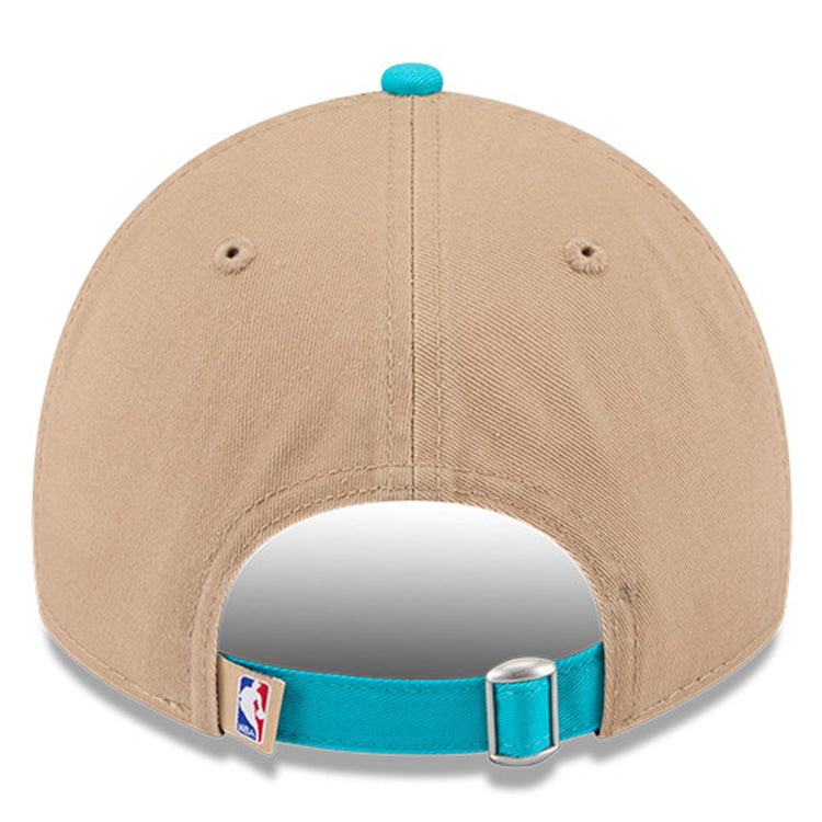 Charlotte Hornets NBA 2024 Draft Turquoise on Camel 9TWENTY Adjustable Cap