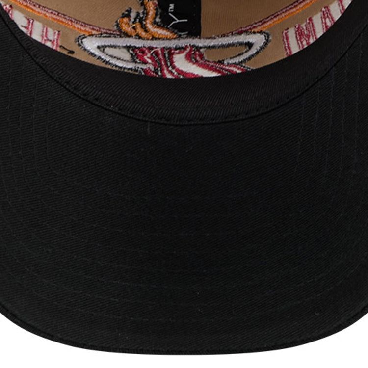 Miami Heat NBA 2024 Draft Black on Camel 9TWENTY Adjustable Cap