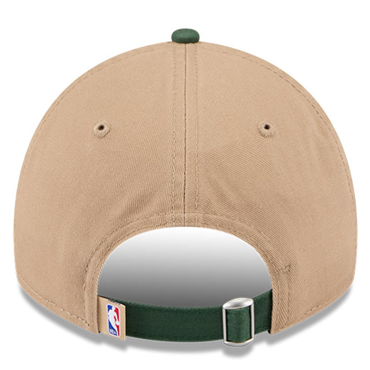 Milwaukee Bucks NBA 2024 Draft Kelly Green on Camel 9TWENTY Adjustable Cap