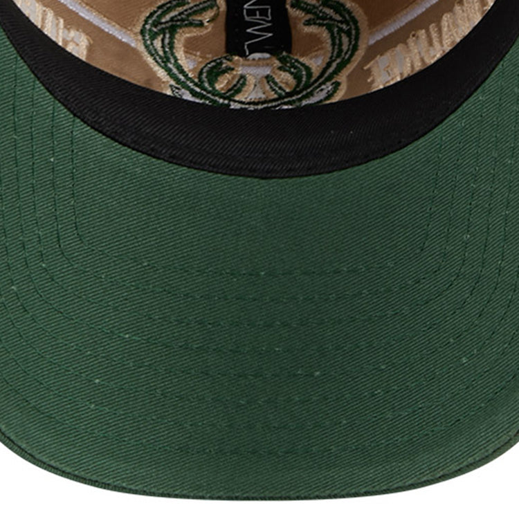 Milwaukee Bucks NBA 2024 Draft Kelly Green on Camel 9TWENTY Adjustable Cap