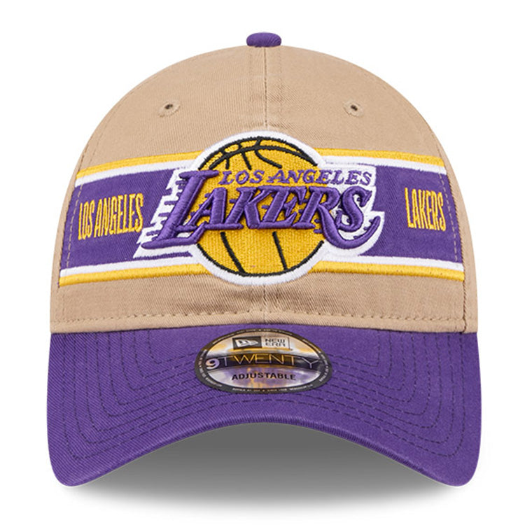 Los Angeles Lakers NBA 2024 Draft Purple on Camel 9TWENTY Adjustable Cap