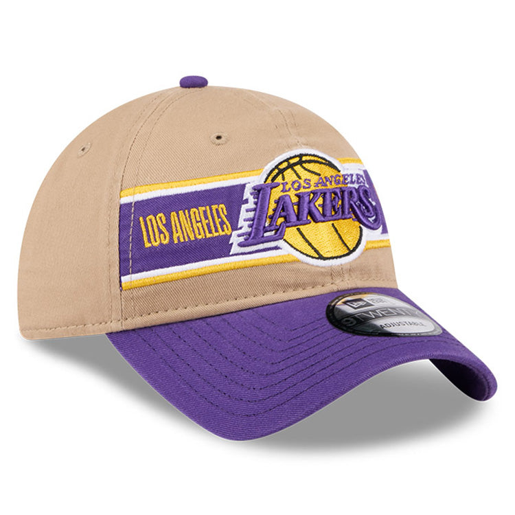 Los Angeles Lakers NBA 2024 Draft Purple on Camel 9TWENTY Adjustable Cap