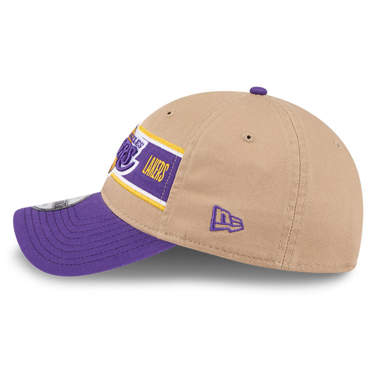 Los Angeles Lakers NBA 2024 Draft Purple on Camel 9TWENTY Adjustable Cap