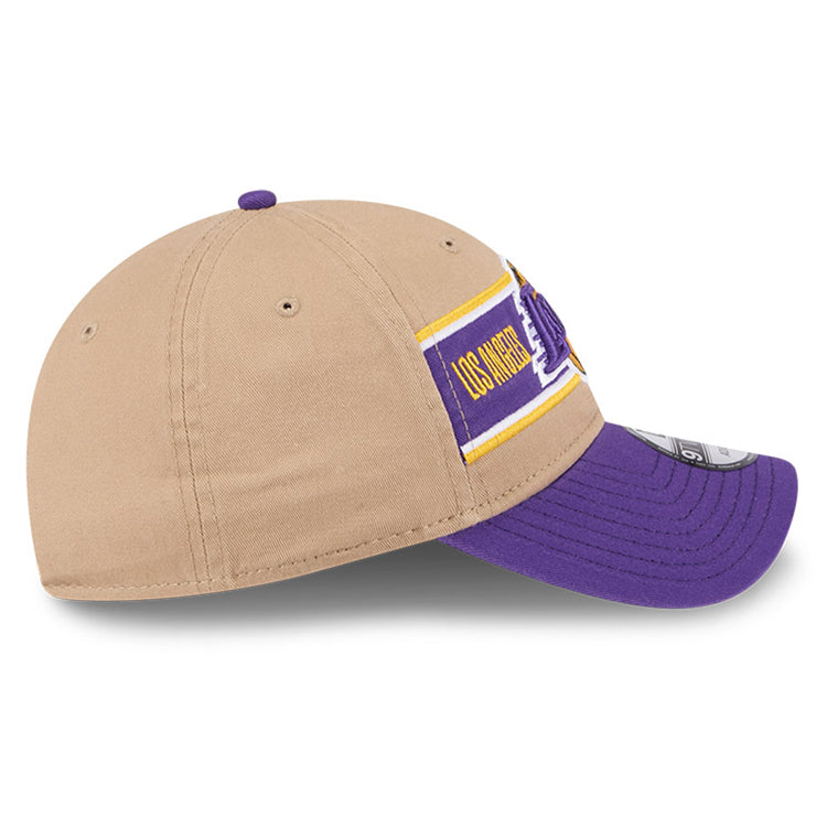 Los Angeles Lakers NBA 2024 Draft Purple on Camel 9TWENTY Adjustable Cap