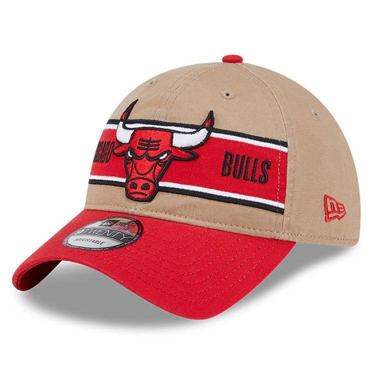 Chicago Bulls NBA 2024 Draft Red on Camel 9TWENTY Adjustable Cap