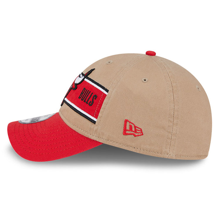 Chicago Bulls NBA 2024 Draft Red on Camel 9TWENTY Adjustable Cap