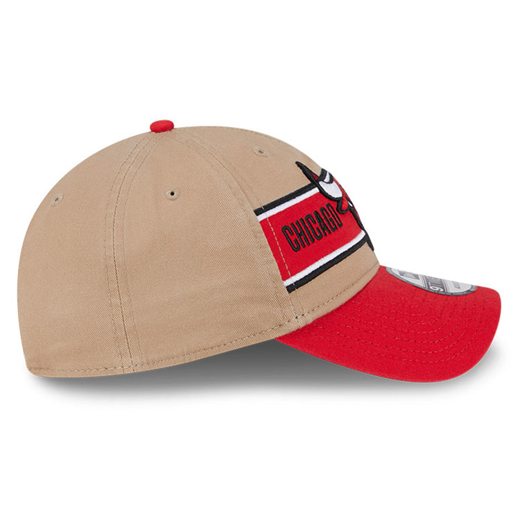 Chicago Bulls NBA 2024 Draft Red on Camel 9TWENTY Adjustable Cap