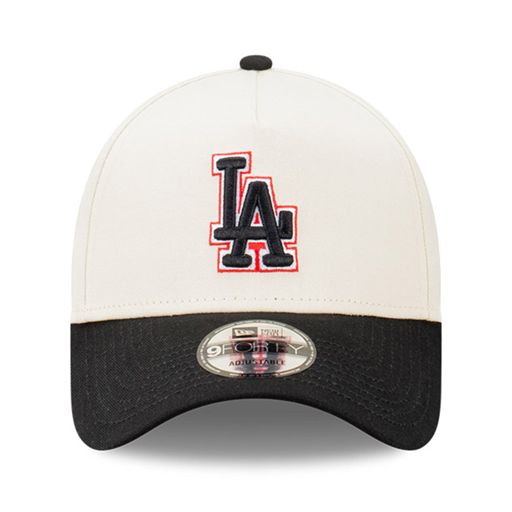 Los Angeles Dodgers MLB Ivory Blaze Chrome White 9FORTY A-Frame Snapback Cap