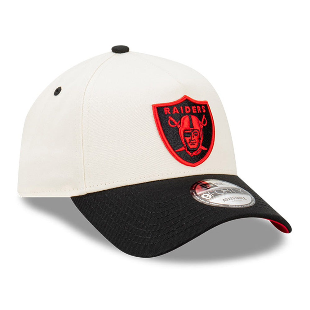 Las Vegas Raiders NFL Ivory Blaze Chrome White 9FORTY A-Frame Snapback Cap