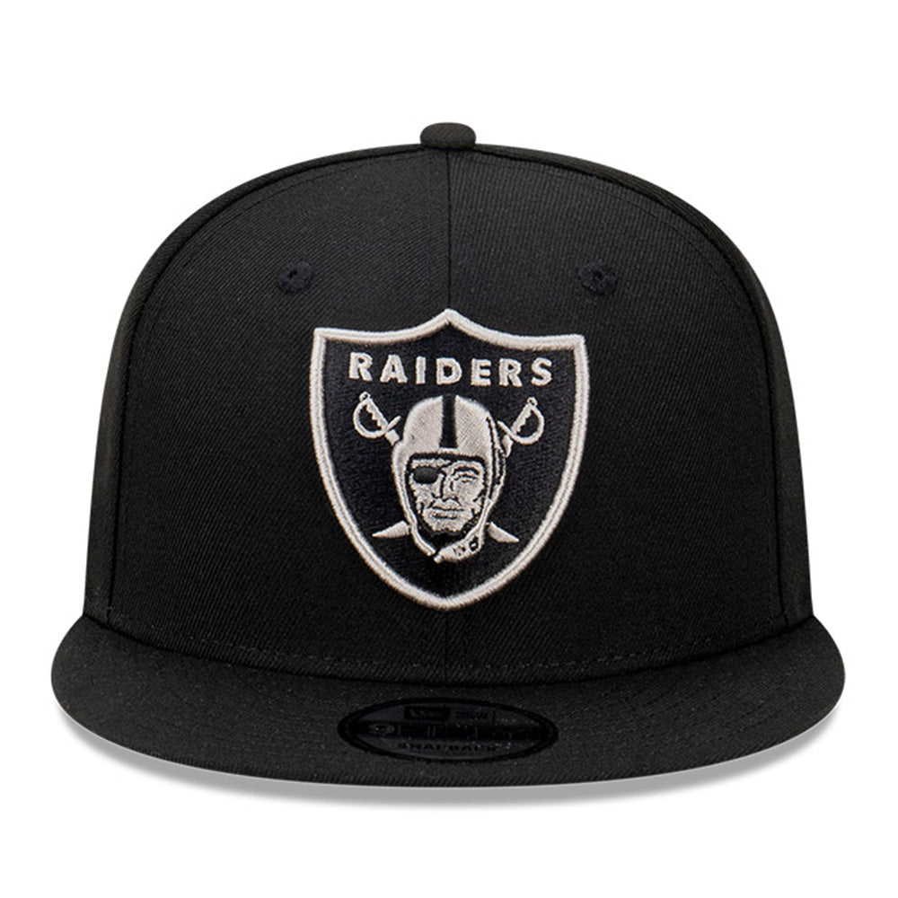 New Era Las Vegas Raiders NFL Grey Outline Repreve Black 9FIFTY Snapback Cap