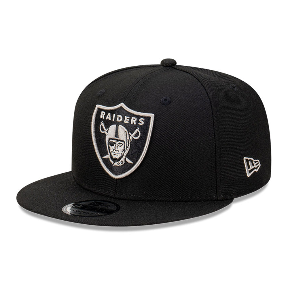 New Era Las Vegas Raiders NFL Grey Outline Repreve Black 9FIFTY Snapback Cap