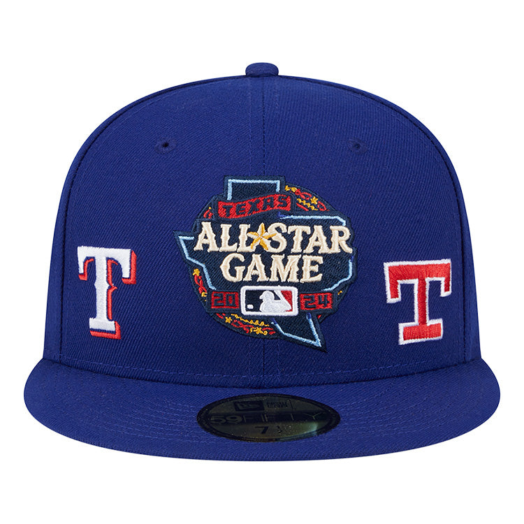 Texas Rangers MLB All Star Games 2024 All Over Navy 59FIFTY Fitted Cap New Era PH