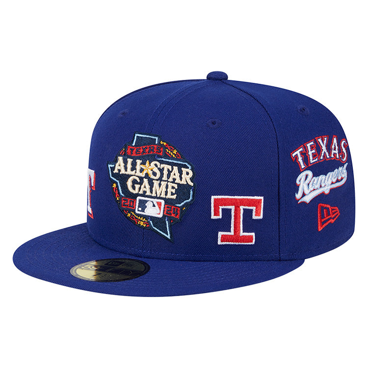 Texas Rangers MLB All Star Games 2024 All Over Navy 59FIFTY Fitted Cap