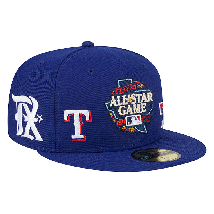 Texas Rangers MLB All Star Games 2024 All Over Navy 59FIFTY Fitted Cap