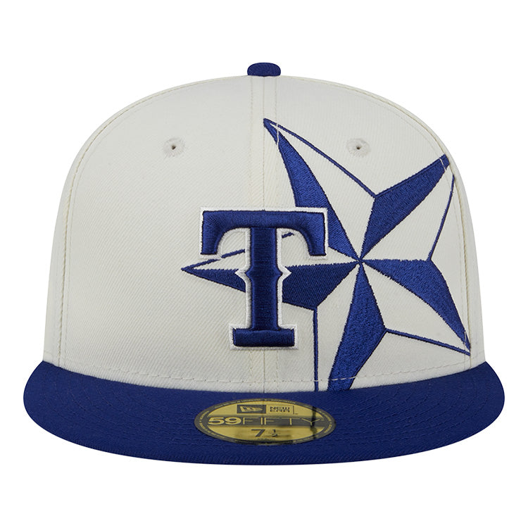 Texas Rangers MLB All Star Games 2024 Lonestar Chrome White 59FIFTY Fitted Cap