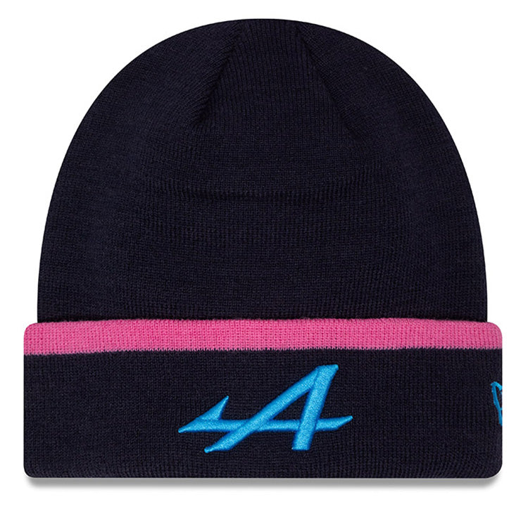 BWT Alpine F1 Racing Team Navy Polylana Cuff Knit Beanie Hat