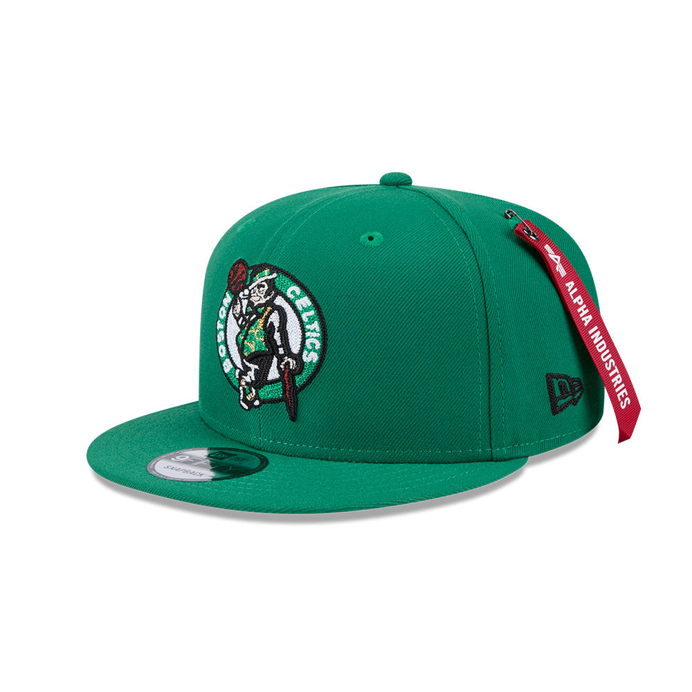 Boston Celtics NBA Alpha Industries 1086 Green 9FIFTY Snapback Cap