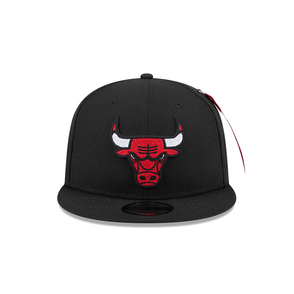 Chicago Bulls NBA Alpha Industries 1086 Black 9FIFTY Snapback Cap