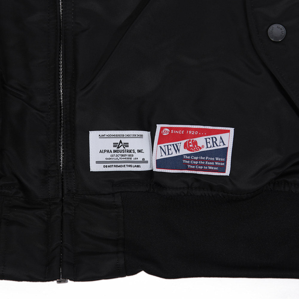 Las Vegas Raiders NFL x Alpha Industries Black Hooded Bomber Jacket