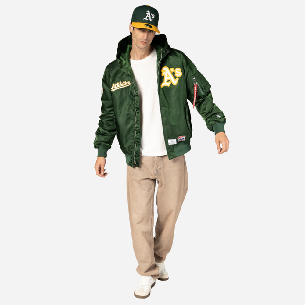 Oakland Athletics MLB Alpha Industries L2B F3 E1367BG26 Green Jacket