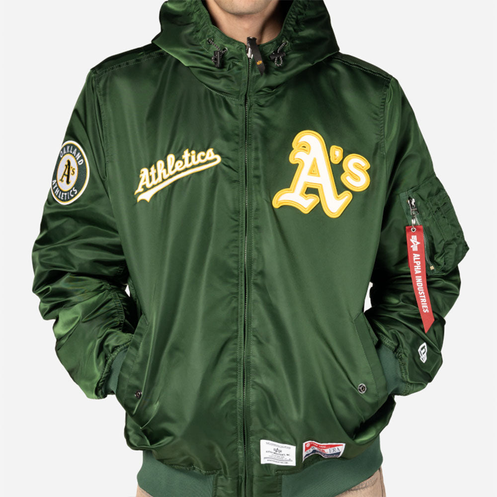 Oakland Athletics MLB Alpha Industries L2B F3 E1367BG26 Green Jacket