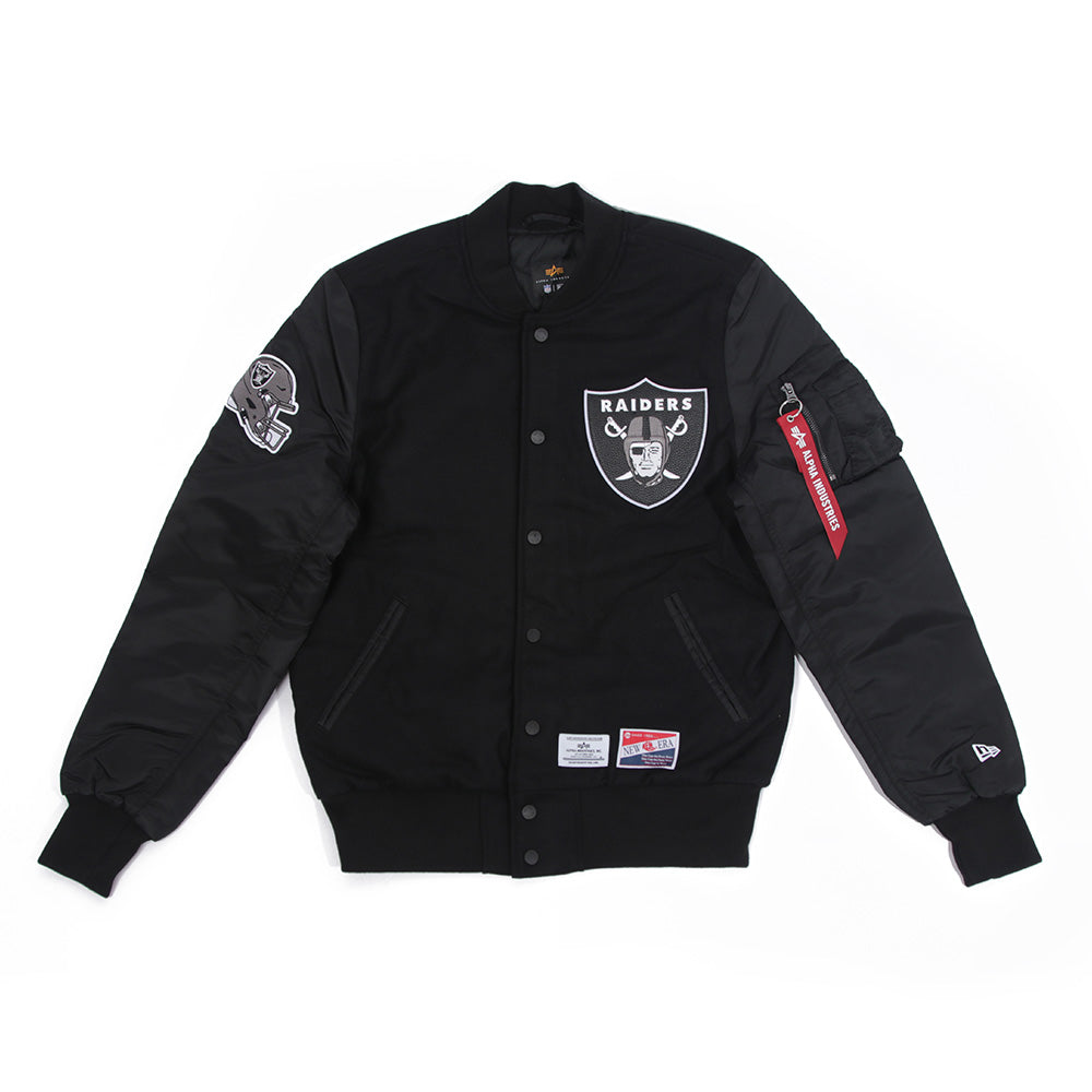 Las Vegas Raiders NFL x Alpha Industries Black Bomber Jacket