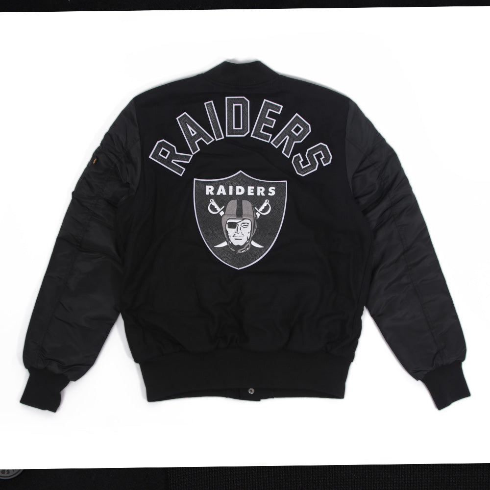 Las Vegas Raiders NFL x Alpha Industries Black Bomber Jacket