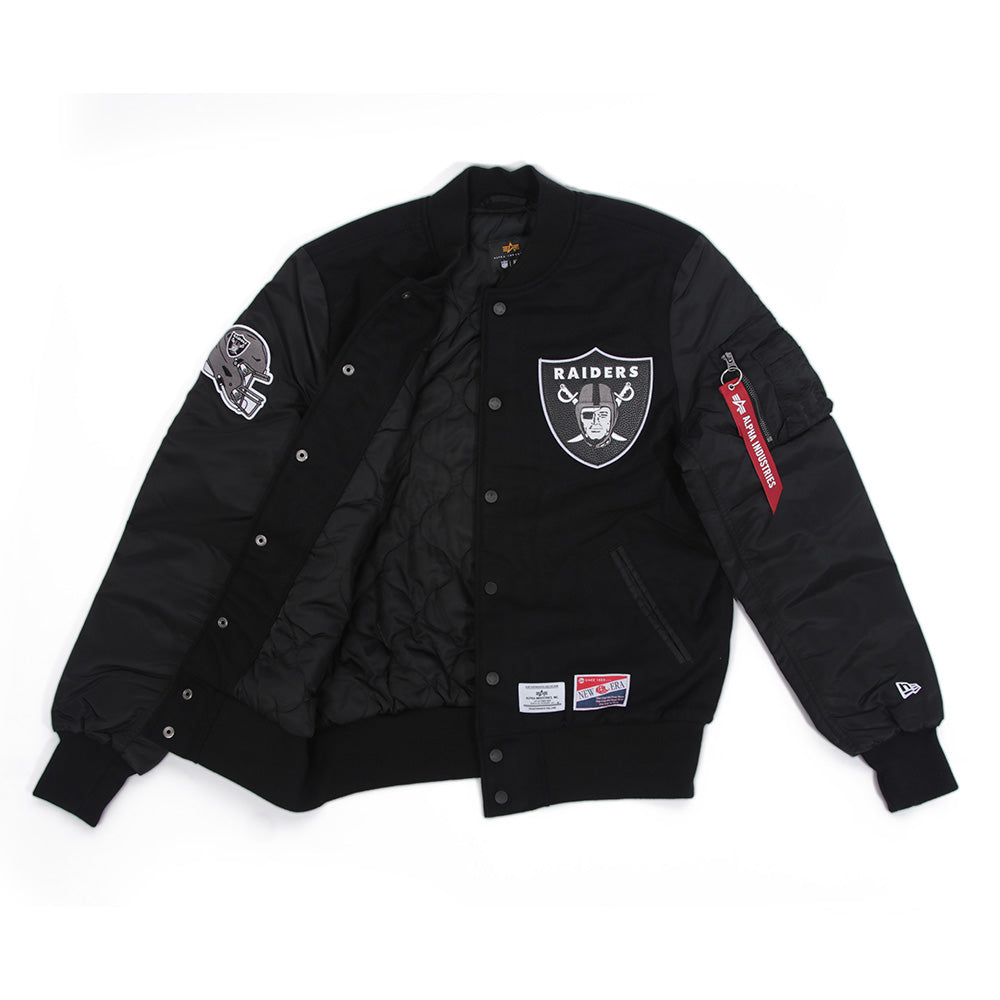 Las Vegas Raiders NFL x Alpha Industries Black Bomber Jacket