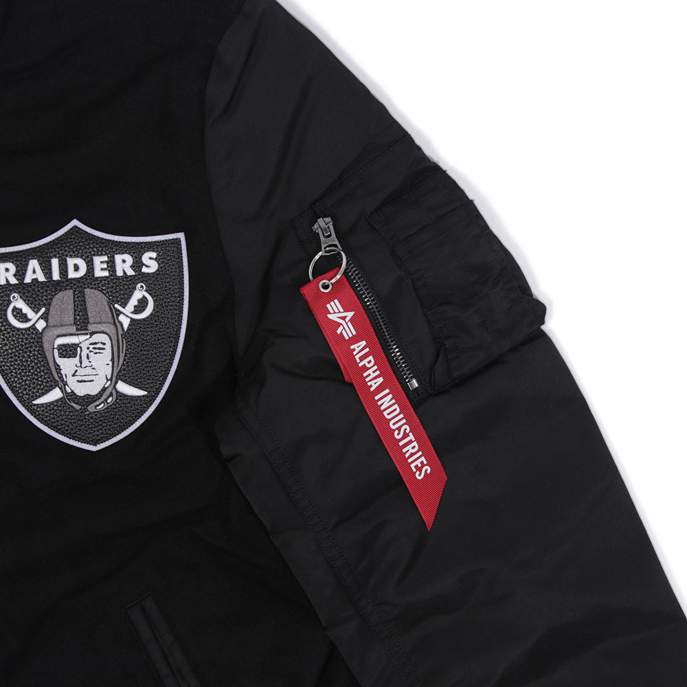 Las Vegas Raiders NFL x Alpha Industries Black Bomber Jacket