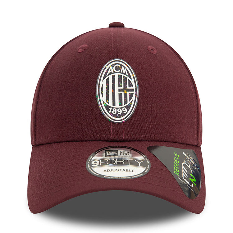 AC Milan Football Club Repreve Fleck Crest Dark Purple 9FORTY Adjustable Cap