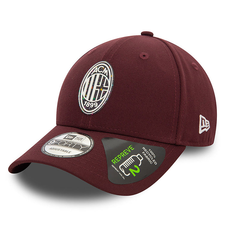 AC Milan Football Club Repreve Fleck Crest Dark Purple 9FORTY Adjustable Cap