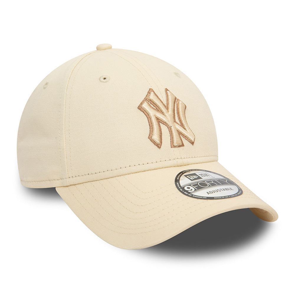 New Era New York Yankees Team Outline Light Cream 9FORTY Adjustable Cap