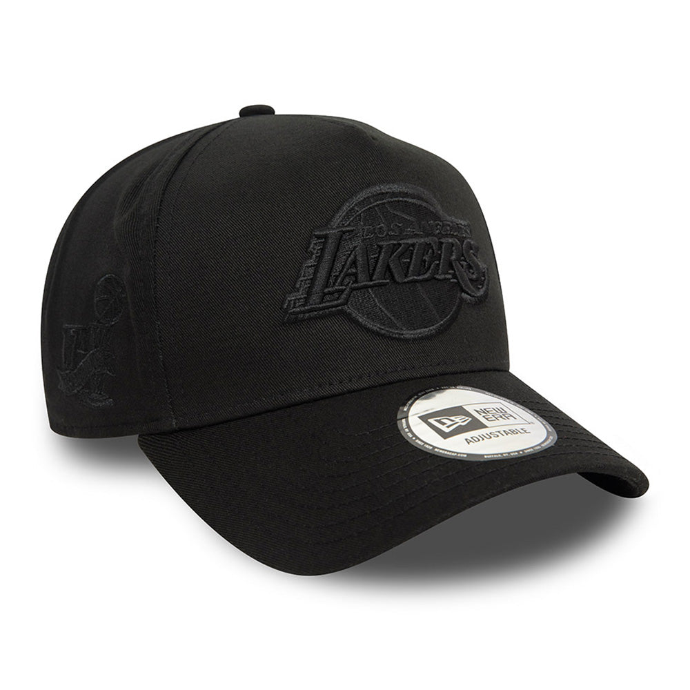 New Era Los Angeles Lakers Monochrome Black 9FORTY E-Frame Adjustable Cap