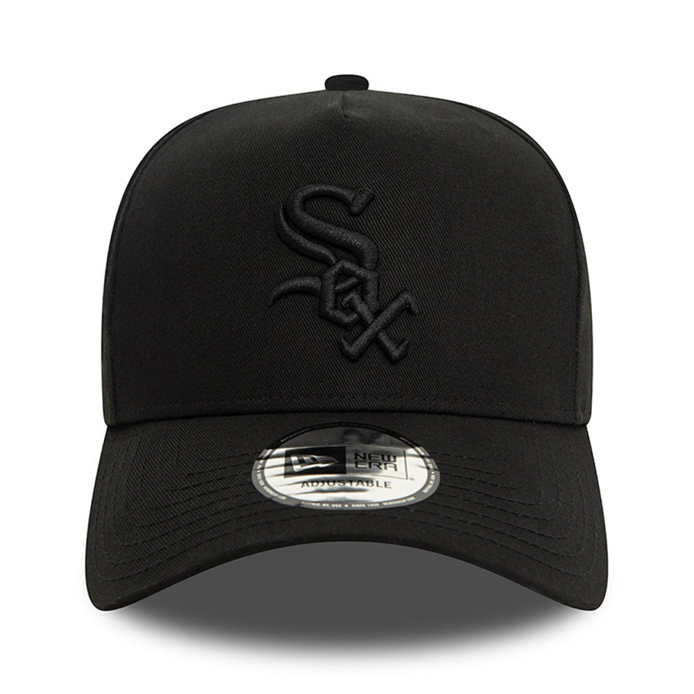 New Era Chicago White Sox Monochrome Black 9FORTY E-Frame Adjustable Cap