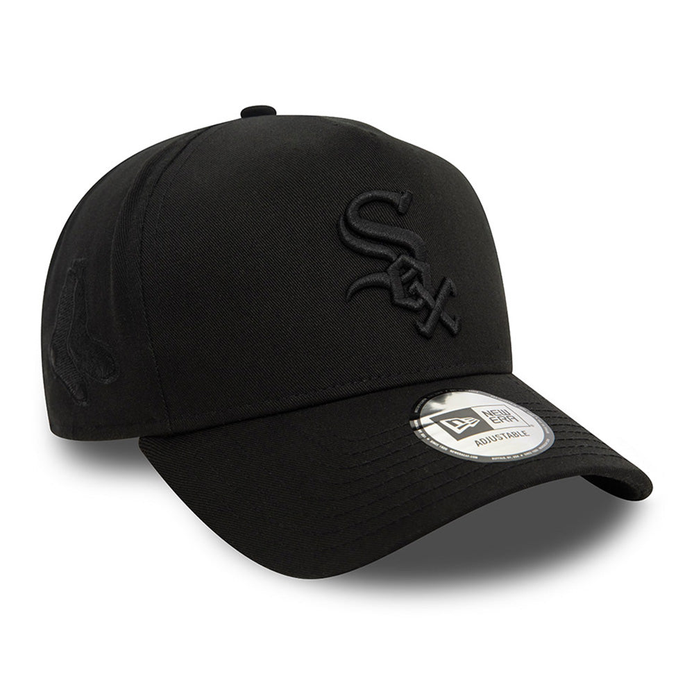 New Era Chicago White Sox Monochrome Black 9FORTY E-Frame Adjustable Cap