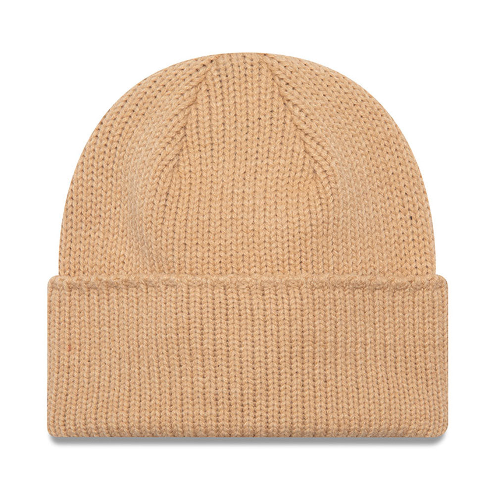 New Era Logo Timeless Taupe WIde Cuff Beanie