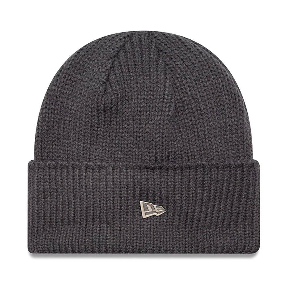 New Era Logo Graphite WIde Cuff Beanie