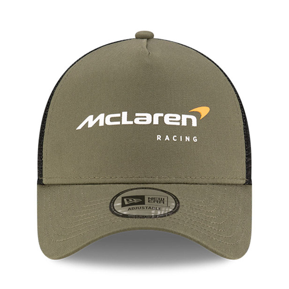 New Era McLaren Racing Seasonal Green 9FORTY E-Frame Snapback Trucker Cap