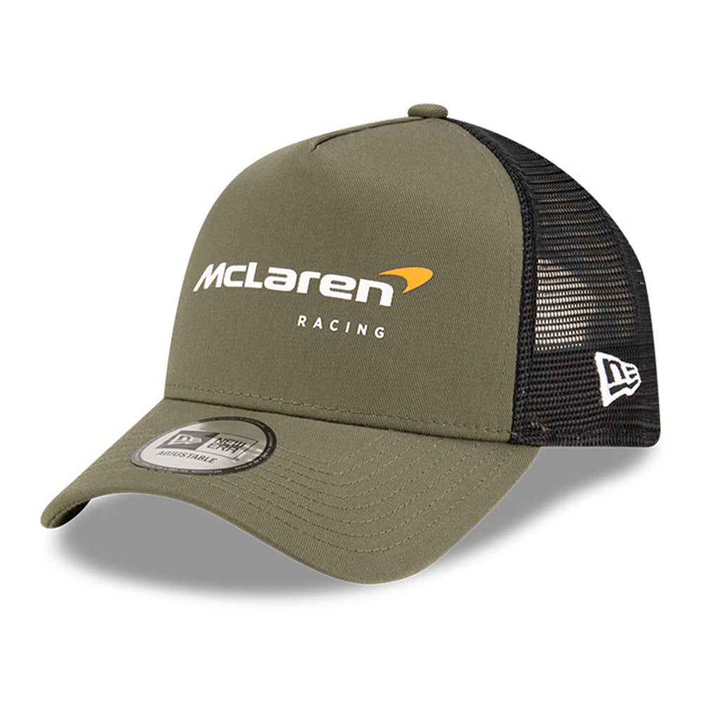 New Era McLaren Racing Seasonal Green 9FORTY E-Frame Snapback Trucker Cap