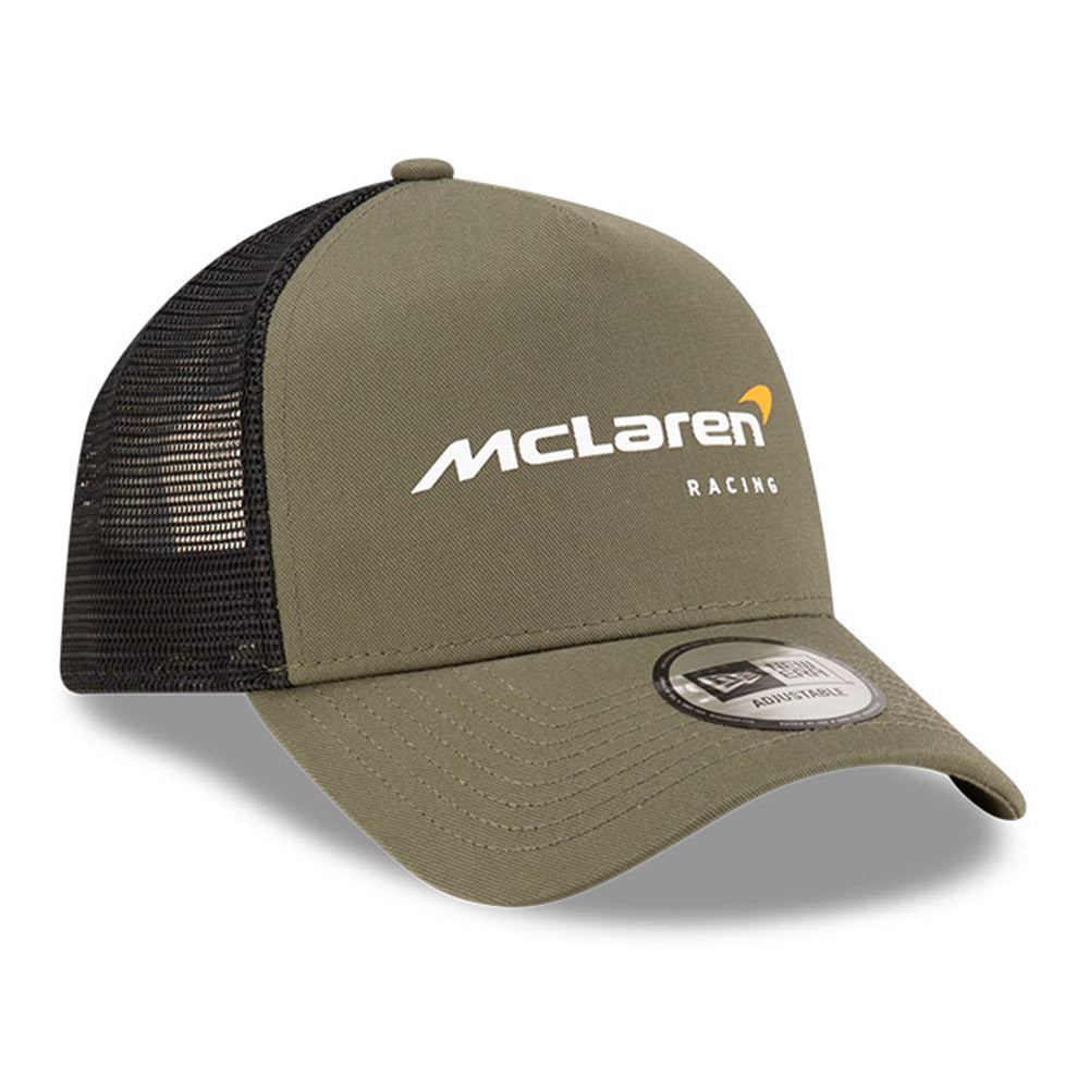 New Era McLaren Racing Seasonal Green 9FORTY E-Frame Snapback Trucker Cap