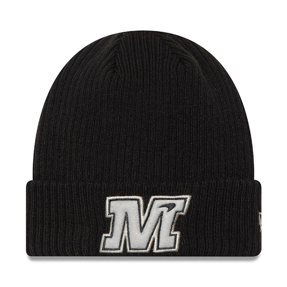 New Era McLaren Racing Puff Patch Black Cuff Knit Beanie Hat