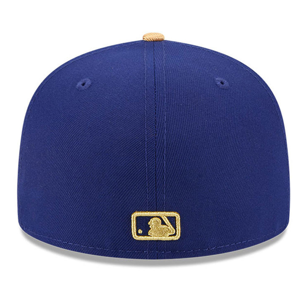 New Era Los Angeles Dodgers MLB Gold Logo Dark Blue 59FIFTY Fitted Cap