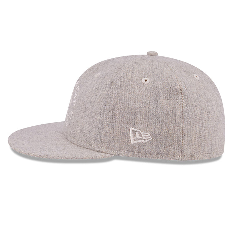 New Era Cap Logo Heathered Grey Retro Crown 59FIFTY Day 2024 Fitted Cap Online Exclusive