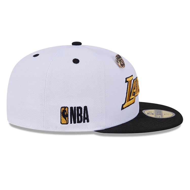 Los Angeles Lakers NBA 59FIFTY Day 2024 White on Black 59FIFTY Fitted Cap